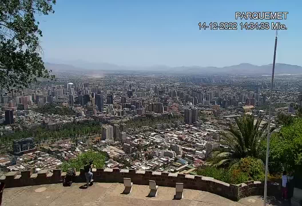 Haarzelf sjaal diep Webcam View from San Cristóbal Hill, Santiago, Chile - Online Live Cam